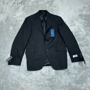 Kenneth Cole Reaction Mens Flex Coat 38S Modern Fit Black Blazer Jacket a0736